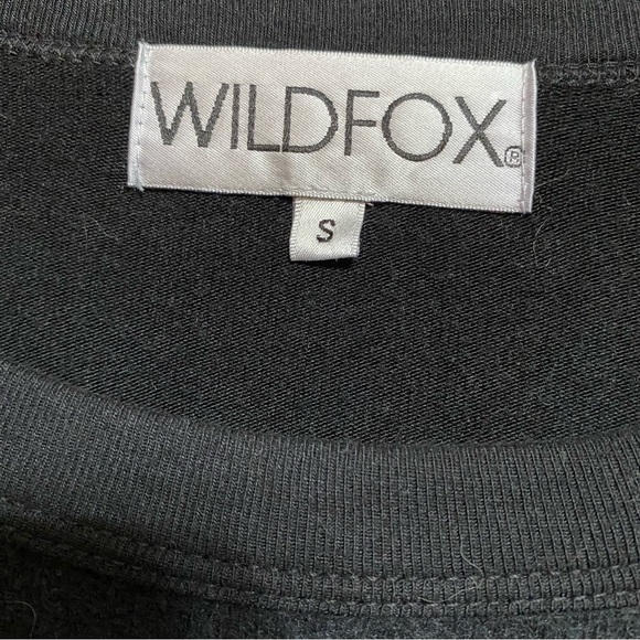 WILDFOX Black Soft Long Sleeved Top S - Picture 2 of 3